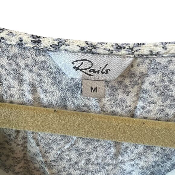 Rails Helena Blue Garden Floral Dress Women Sz. Medium Blue Cottagecore *FLAW - Picture 3 of 14